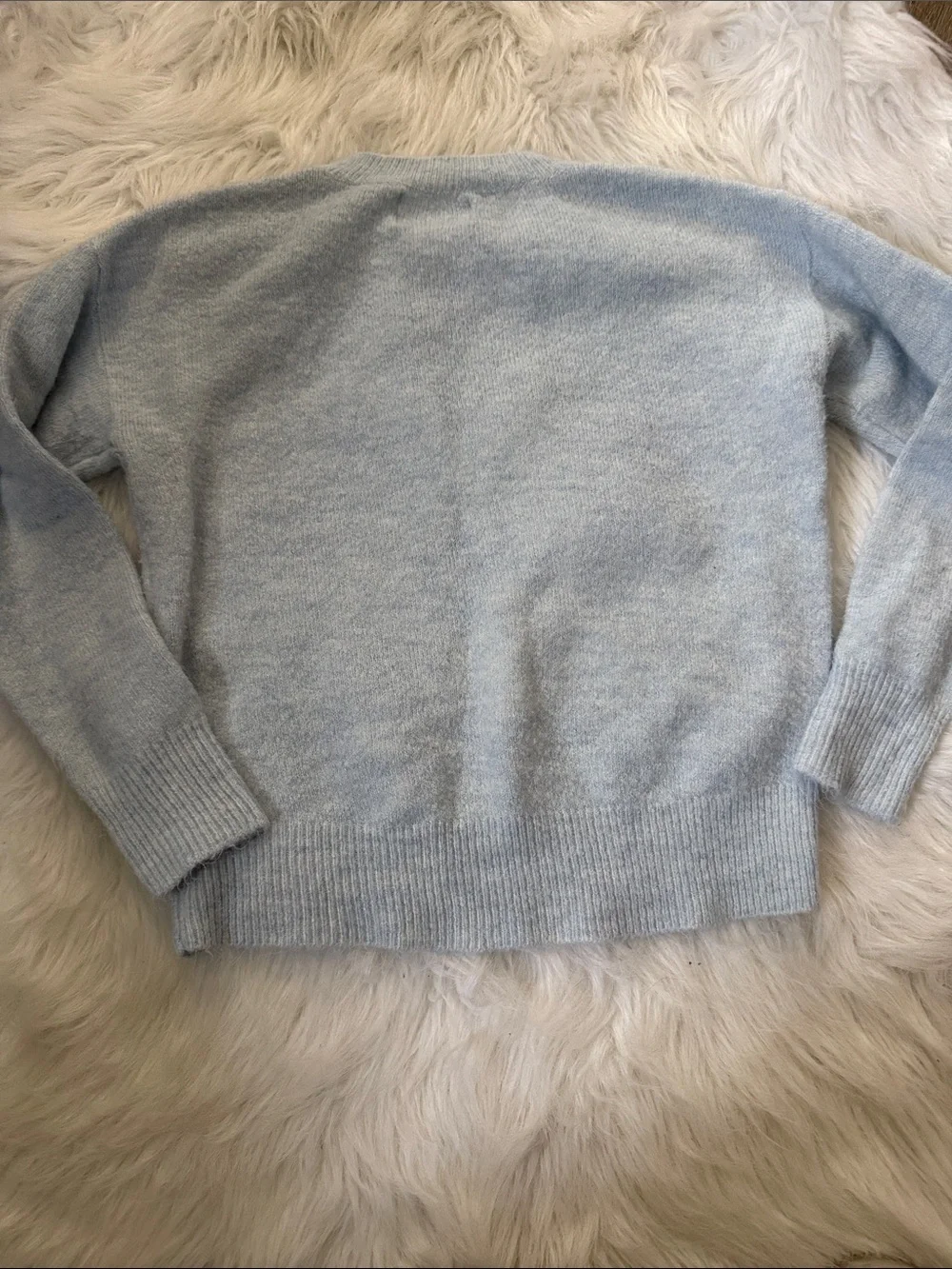 Justice Pale Blue Unicorn Sequin Crewneck Sweater